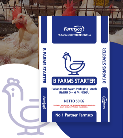 B Farms Starter - Breeder Broiler Feed - Farmsco Indonesia